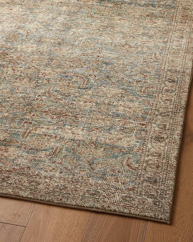 Loloi Amber Lewis Morgan Collection MOG-04 Sea/Sage 2'-3" x 7'-6" 38" Thick Runner Rug feat. CloudPile, Neutral, Room Décor, Vintage Inspired, Livingroom, Bedroom, Dining Area