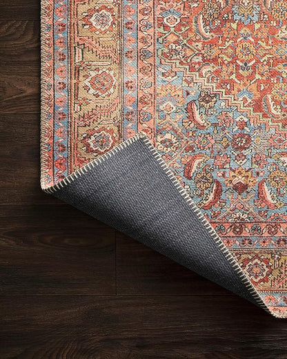 Loloi Loren Collection LQ-06 Red/Multi 2'-6" x 7'-6" Runner Rug