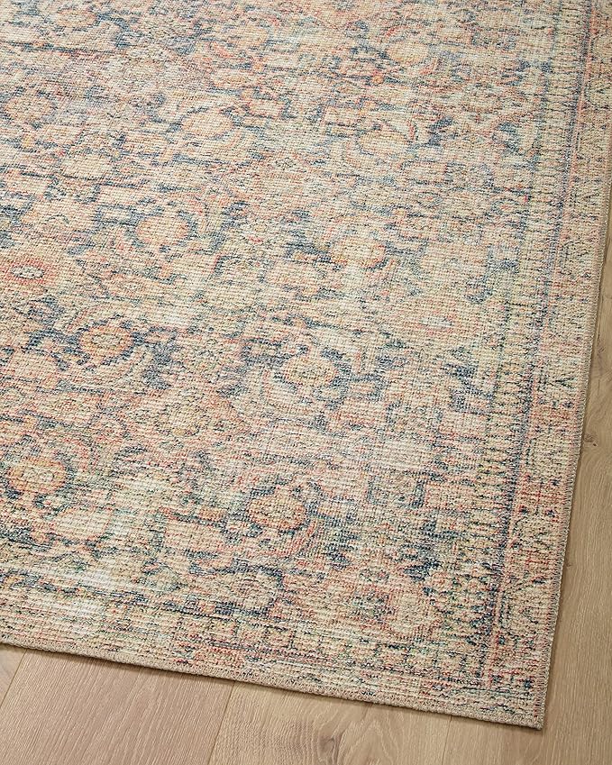 Loloi Angela Rose Aubrey Collection AUB-01 Navy/Multi 2'-6" x 12'-0", .19" Pile Height, Runner Rug