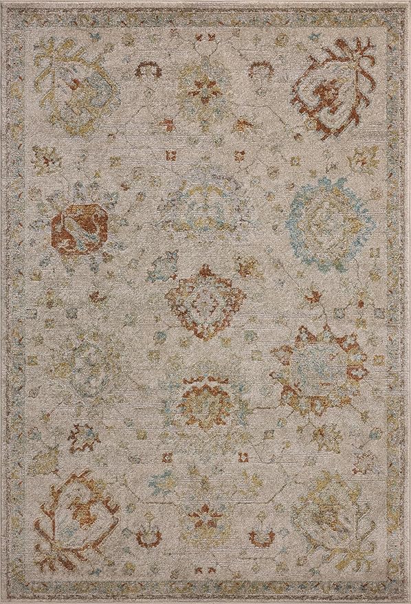 Loloi Magnolia Home by Joanna Gaines Mona Collection MOA-02 Oatmeal/Multi 7'-6" x 10' Area Rug