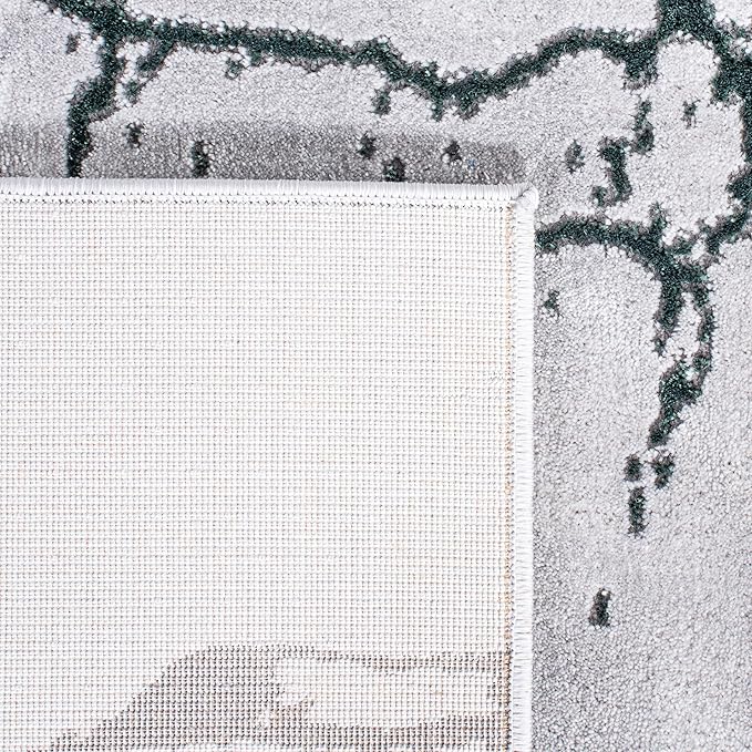 SAFAVIEH Craft Collection Area Rug - 8' x 10', Grey & Green, Modern Abstract Design, Non-Shedding & Easy Care, Ideal for High Traffic Areas in Living Room, Bedroom (CFT877Y)