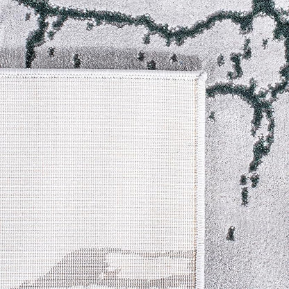 SAFAVIEH Craft Collection Area Rug - 10'6" x 14', Grey & Green, Modern Abstract Design, Non-Shedding & Easy Care, Ideal for High Traffic Areas in Living Room, Bedroom (CFT877Y)