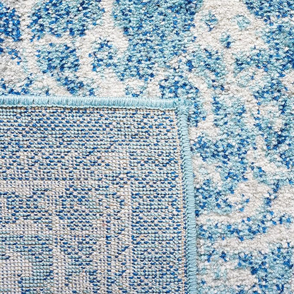 SAFAVIEH Evoke Collection 9' x 12' Blue/Ivory EVK256C Oriental Distressed Non-Shedding Living Room Bedroom Dining Home Office Area Rug