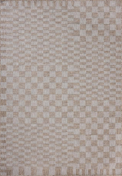 Loloi Amber Lewis Topanga Collection TOP-03 Natural/Dove 5'-3" x 7'-6" Indoor/Outdoor Area Rug