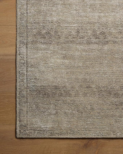 Loloi Amber Lewis Cambria Collection CBR-01 Ash/Bark 6'-0" x 9'-0" Area Rug Jute, Neutral, Vintage Style, Antique Tone, Living, Bedroom, Dining, Carpet