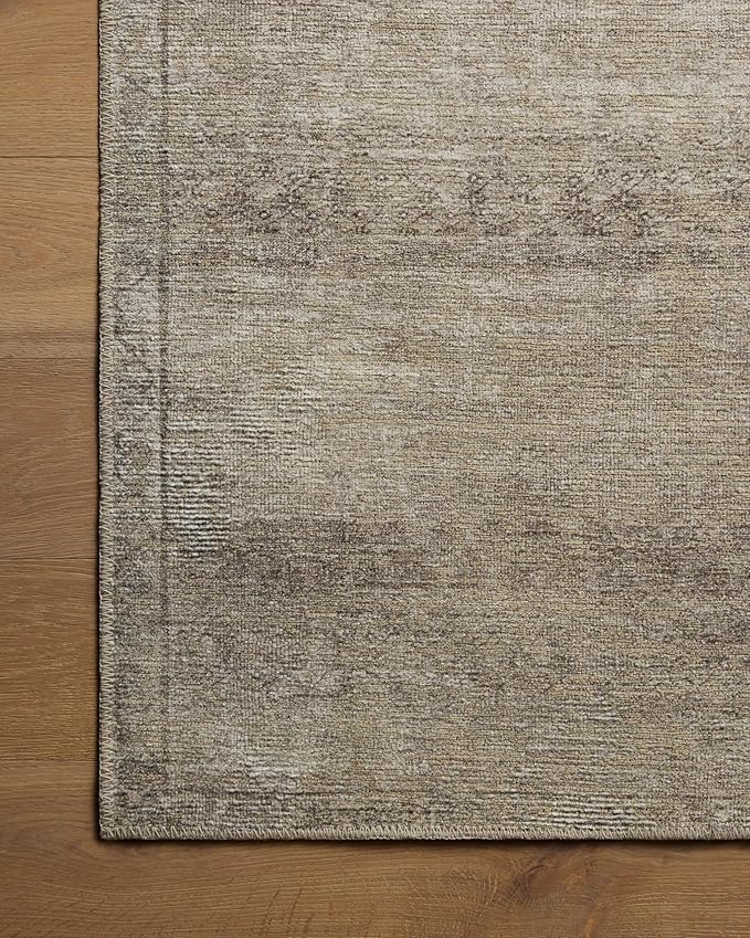 Loloi Amber Lewis Cambria Collection CBR-01 Ash/Bark 2'-0" x 5'-0" Accent Rug Jute, Neutral, Vintage Style, Antique Tone, Living, Bedroom, Dining, Carpet