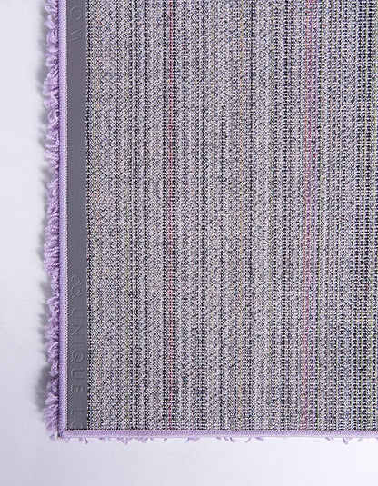 Unique Loom Solid Shag Collection Area Rug (9' x 12' 2" Rectangle Lilac)