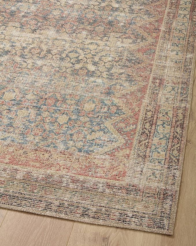 Loloi Angela Rose Aubrey Collection AUB-03 Ocean/Spice 2'-0" x 5'-0", .19" Pile Height, Accent Rug