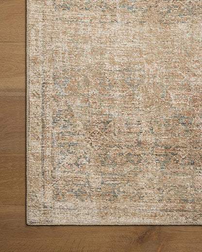 Loloi Amber Lewis Cambria Collection CBR-08 Ocean/Brick 2'-3" x 3'-9" Accent Rug Jute, Neutral, Vintage Style, Antique Tone, Living, Bedroom, Dining, Carpet