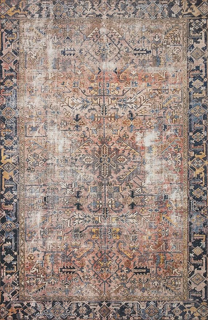 Loloi Chris Loves Julia Jules Collection JUL-02 Terracotta/Multi 2'-6'' x 7'-6'', .13" Pile Height, Runner Rug