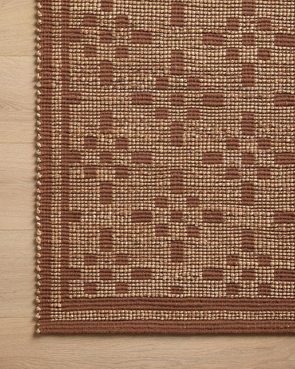 Loloi Chris Loves Julia Judy Collection JUD-07 Natural/Spice 3'-6" x 5'-6" Accent Rug