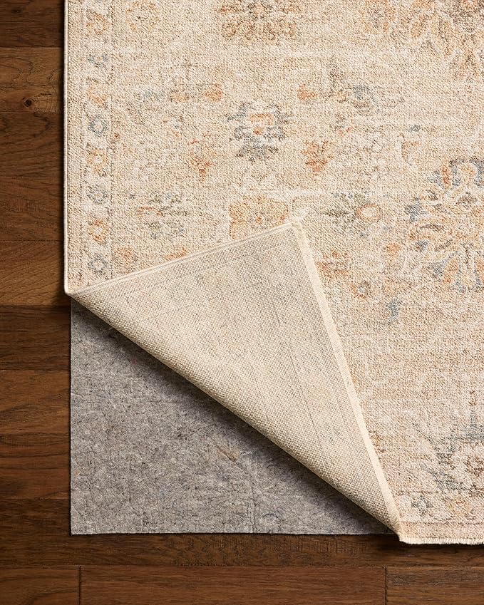 Loloi Chris Loves Julia Palma Collection PLM-11 Natural/Multi 11'-6" x 15'-7" Fringe Area Rug Vintage Style Boho Living Room Bedroom Carpet