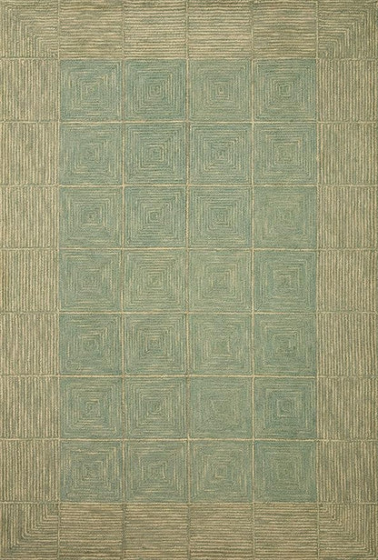 Loloi Chris Loves Julia Francis Collection FRA-02 Green/Natural 2'-6" x 7'-6" Runner Rug
