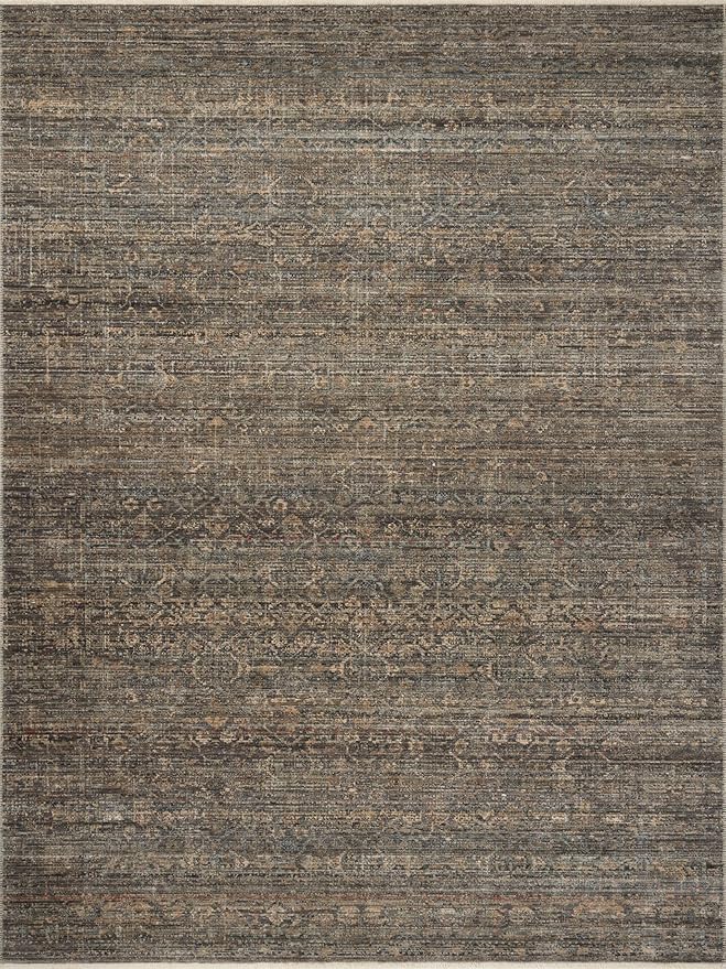 Loloi Amber Lewis Molly Collection MOL-05 Lagoon/Natural 7'-10" x 10' Low Pile Area Rug