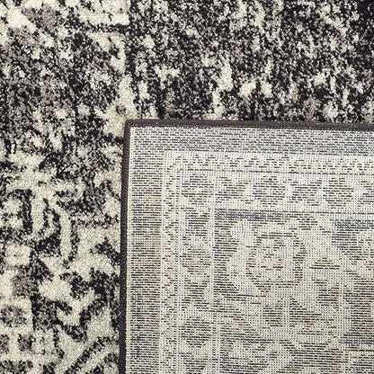 SAFAVIEH Evoke Collection 2'2" x 4' Black / Grey EVK256R Oriental Distressed Non-Shedding Living Room Bedroom Accent Rug