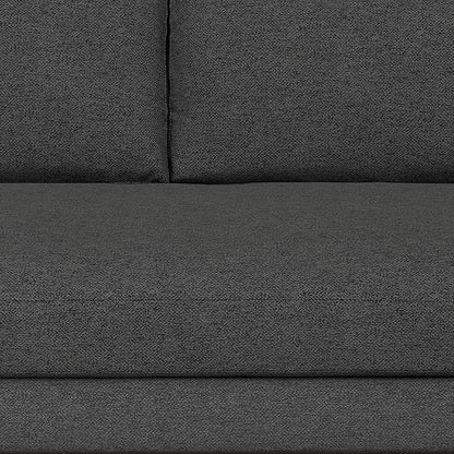 SIMPLIHOME Morrison Right Sectional Sofa in Woven-Blend Recycled Polyester Fabric, Charcoal Grey, 102-inches Wide, L-Shaped Couch with Right Chaise for the Living Room and Family Room