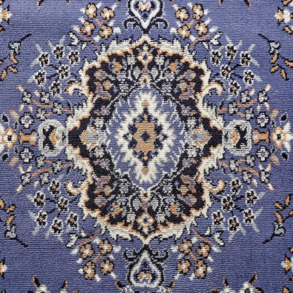 Home Dynamix Premium Sakarya Traditional Medallion Border Area Rug, Country Blue, 9'2"x12'5" Rectangle