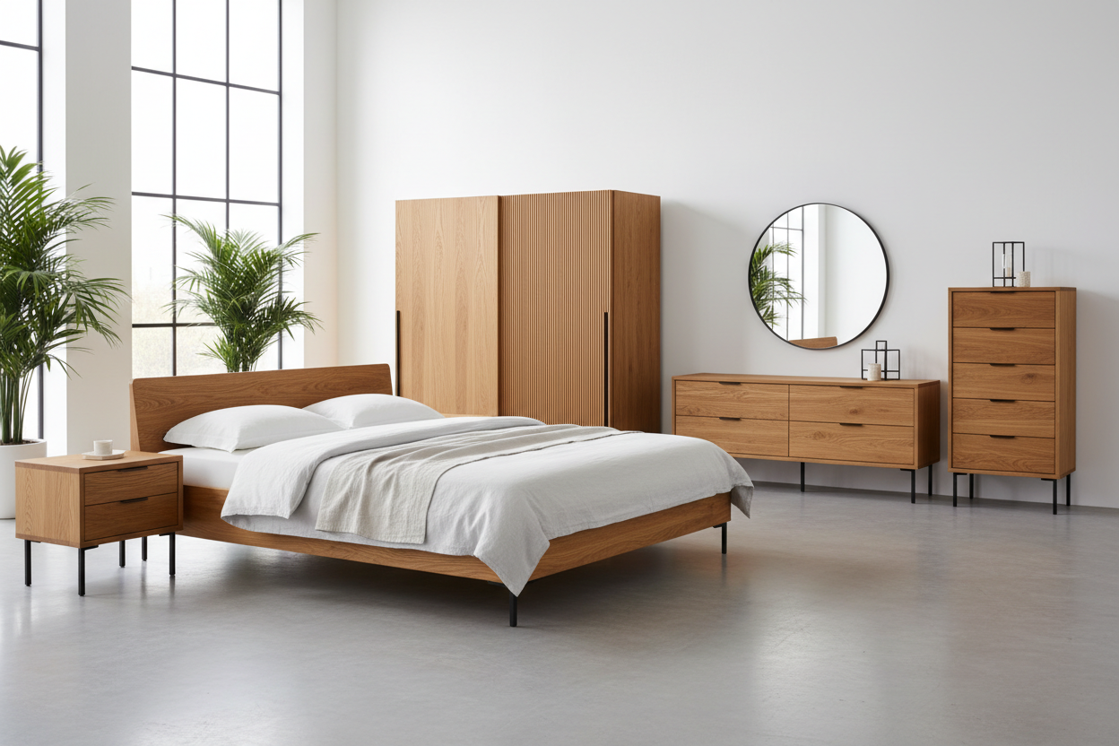 Bed FramesMattressesNightstandsDressers & ChestsWardrobes